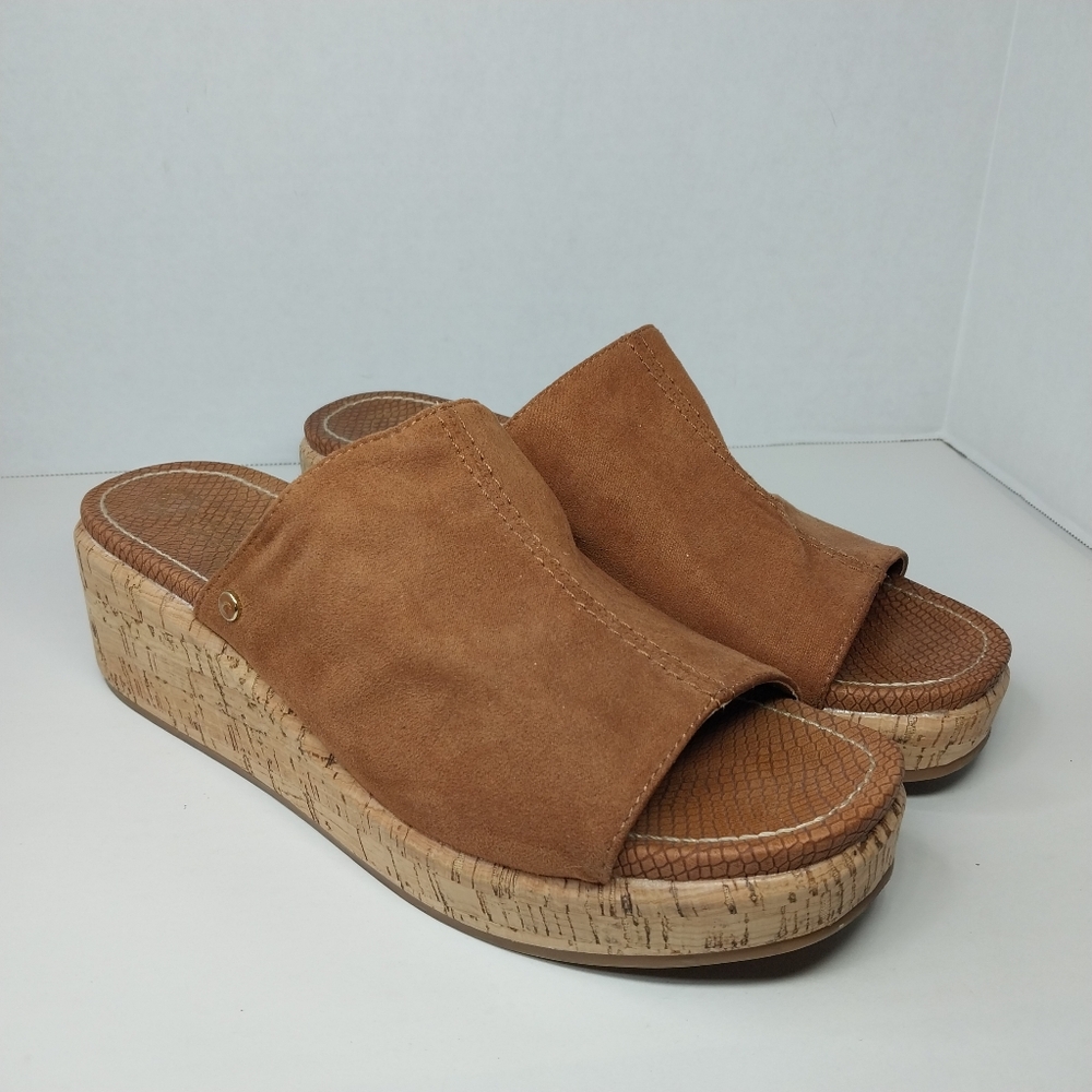 Circus by Sam Edelman Sylvia Women's size 8.5 Brown Mule Chunky Platform shoes
